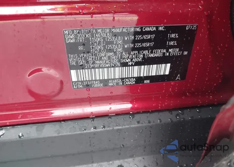 2025 Toyota Rav4 Le from USA, damaged, VIN 2T3H1RFV9SW414576